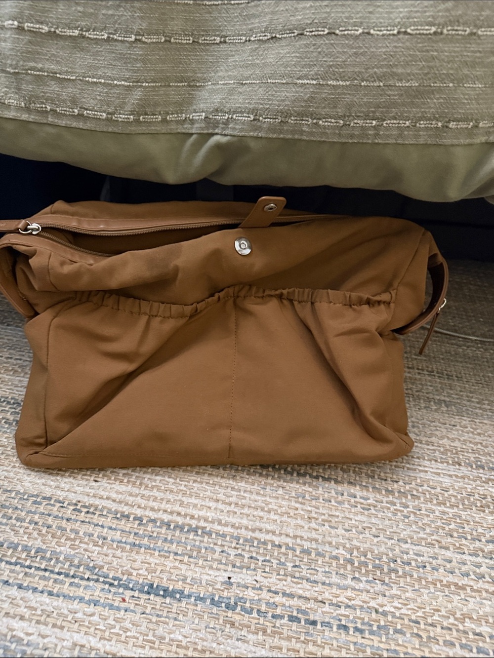 Calpak Chestnut Brown Leather Tote with Detachable Strap - Picture 5 of 6